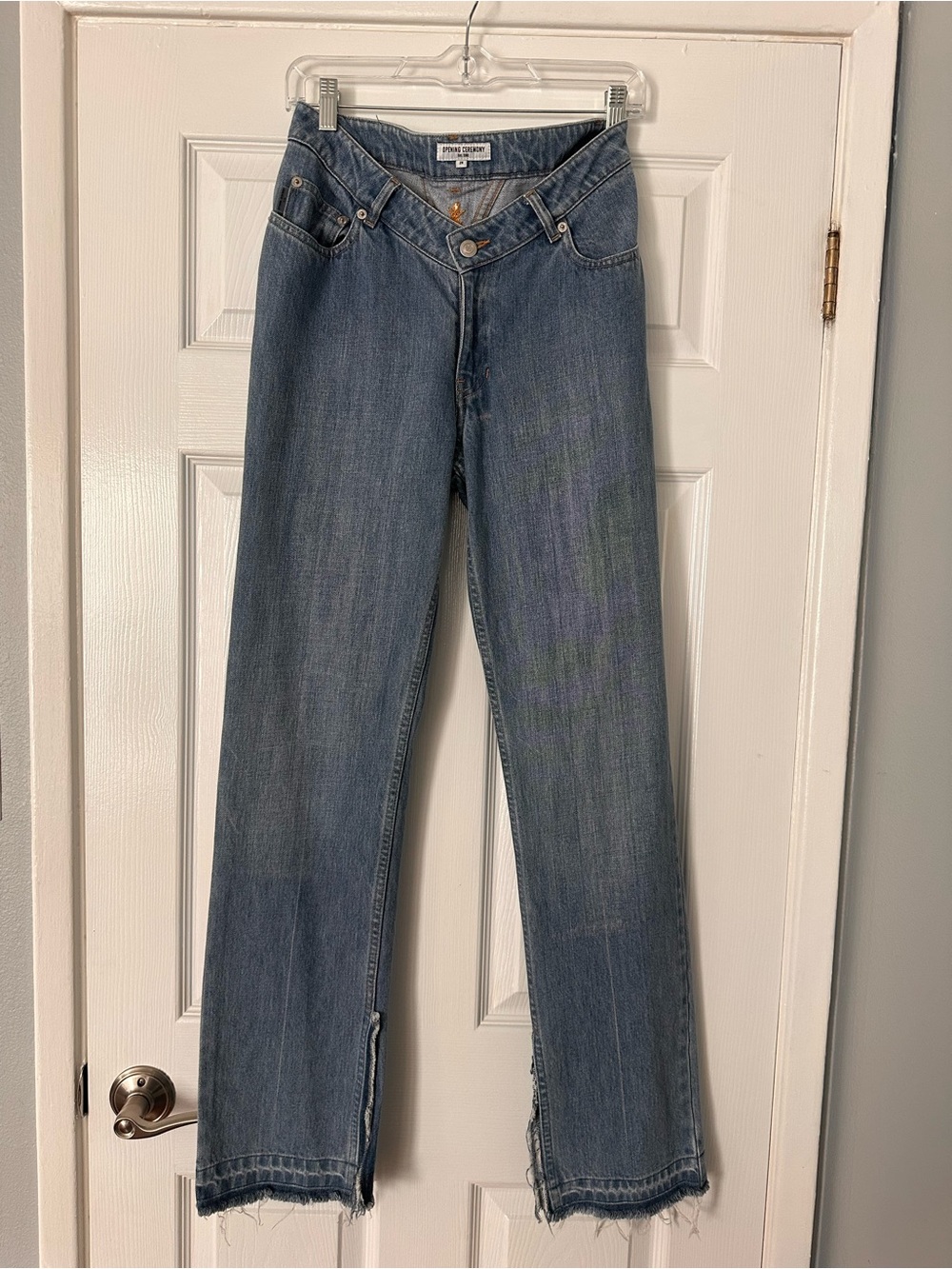 Opening Ceremony Women's Blue Denim Jeans - V-Waist Straight Leg Size 28